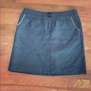 Banana Republic lined cotton linen skirt